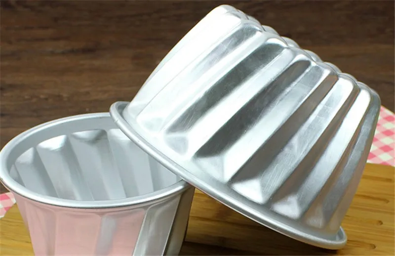 4inch(Dia 11cm) Aluminum Alloy Mini Savarin Cake Pan Removable Bottom Pudding Mold BundtPan DIY Baking Kitchen Tools8