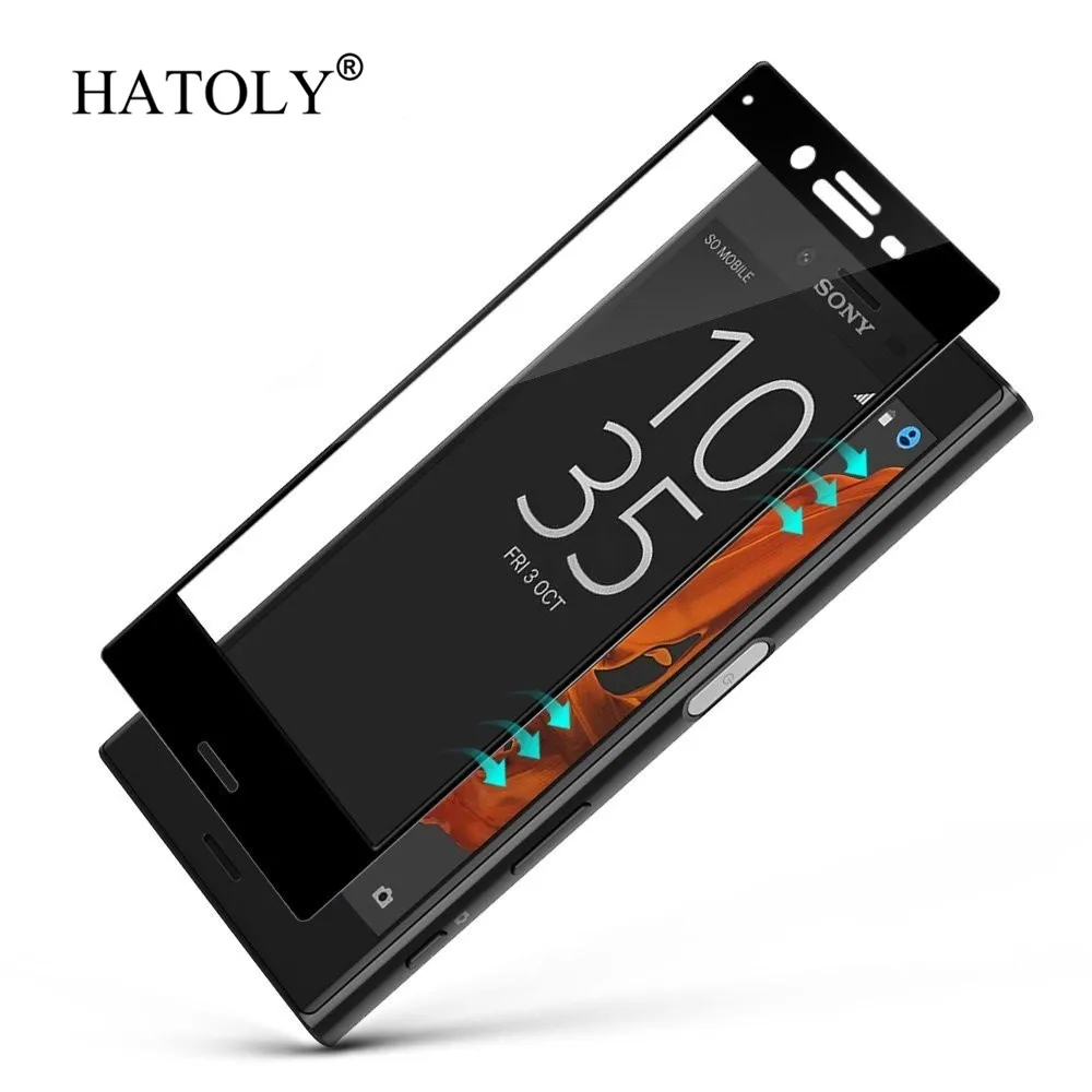 2 шт Полное покрытие экрана протектор стекло для Sony Xperia XZ закаленное F8332 Стекло