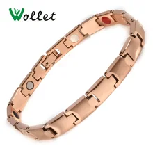 Wollet ювелирные изделия 5 в 1 316L нержавеющая сталь магнитный браслет из вольфрама для женщин розовое золото серебро цвет магнит из Германия