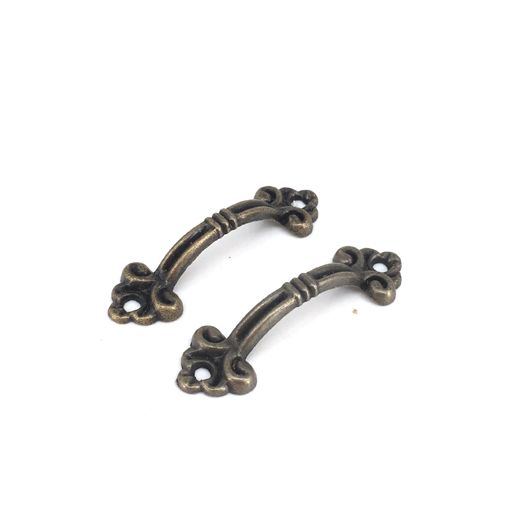 15*48MM vintage drawer handles knobs jewelry wooden box pulls arch shape antique