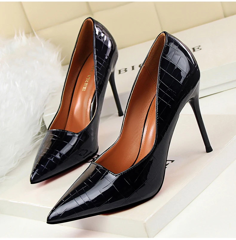 Women's Pumps Shoes' Shallow Slip-On Mules Shoes Women High Heels Party Women Pump High Heels Shoes Fashion Office Lady Shoe New (2)