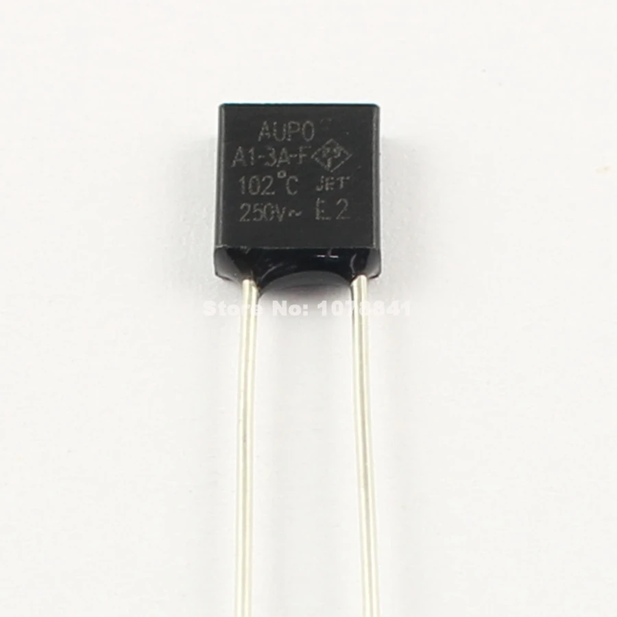 

100 Pcs Per Lot Aupo Thermal Fuse Cutoff TF 102 Degree 250V 3A A1-3A-F