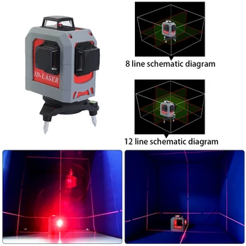 

Meterk IR 3D Leveler Self-leveling Super Powerful Laser 360° Horizontal and Vertical Red Line Leveling Tool