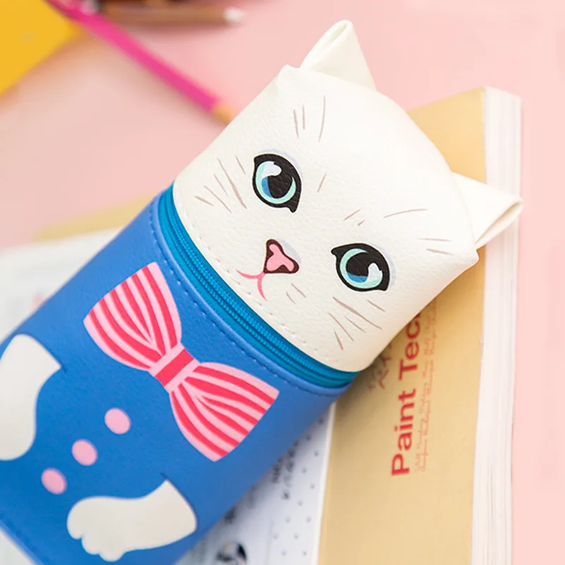 Fromthenon Кот Пеналы для карандашей милые животные Kawaii мешок карандаша коробка Обувь