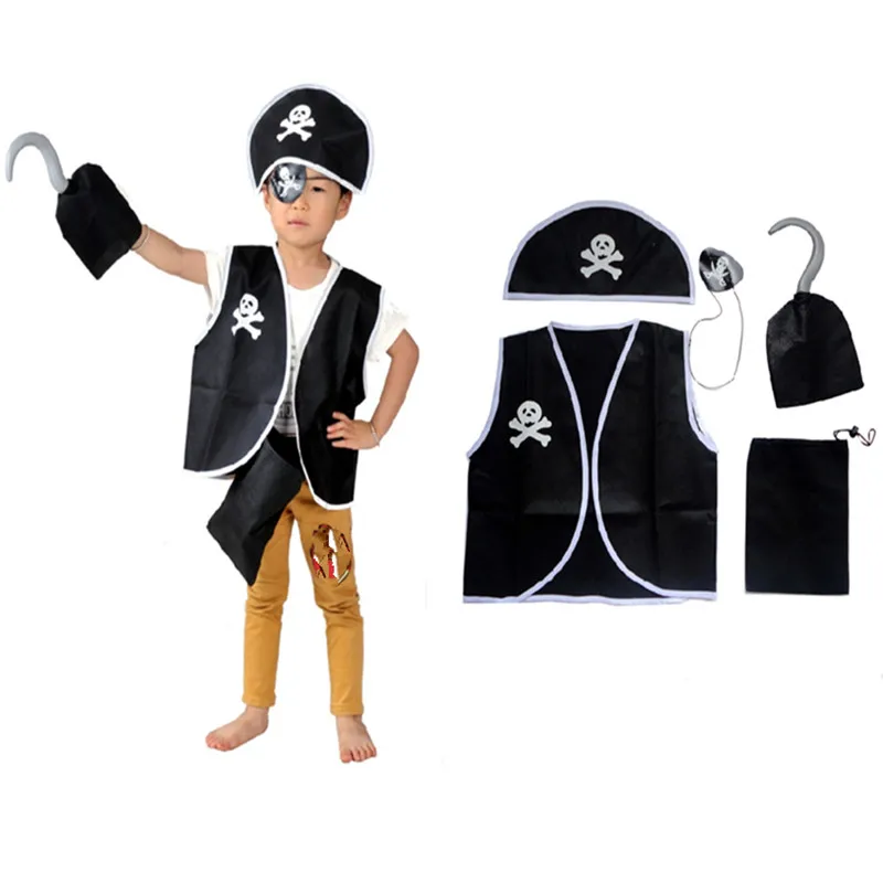 

Halloween party Supplies Pirate Capain Jack Cosplay Boy Clothing Halloween Costume for Kids Boys Children Christmas Costumes