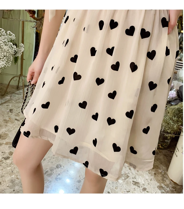 Летнее платье для вечеринки, женское Новое корейское платье с v-образным вырезом, милое и тонкое шифоновое мини-платье vestidos robe femme