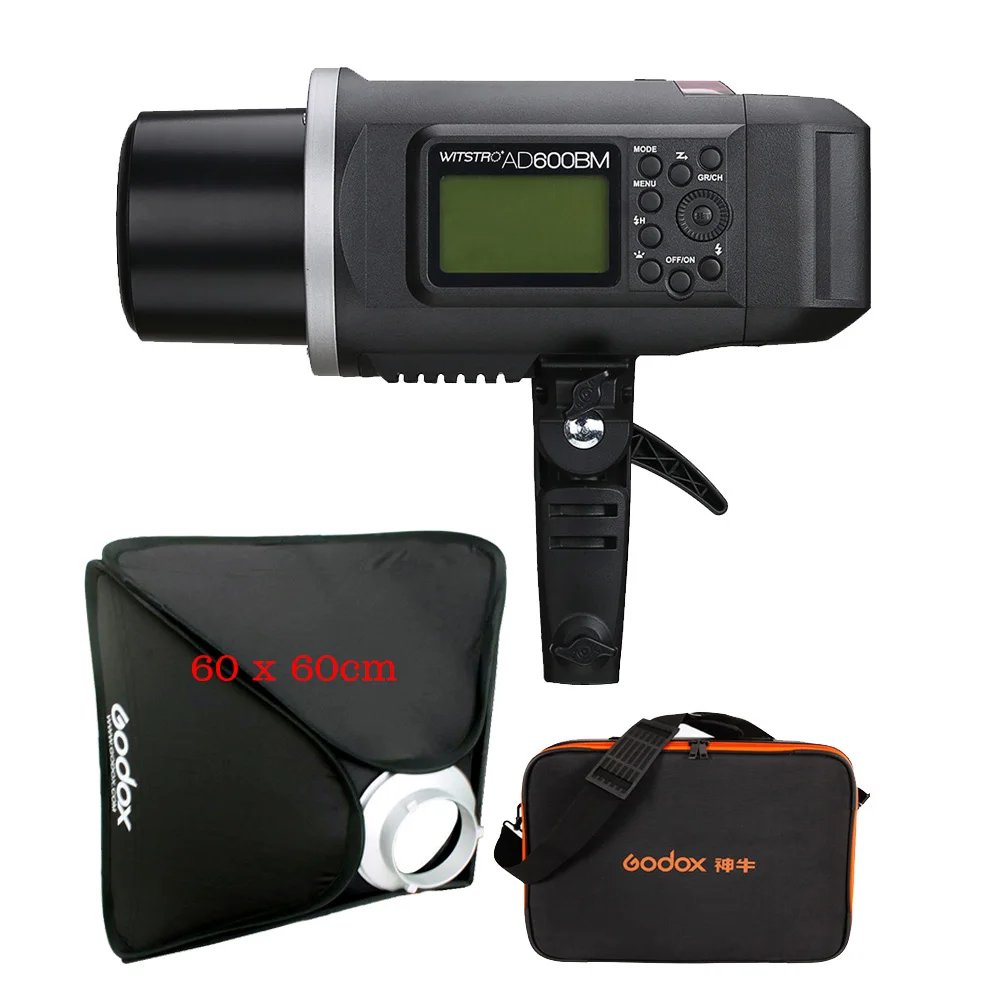 

Godox 2.4G AD600BM Mount Manual Outdoor Camera Flash Speedlite 60*60 Softbox CB-09 Carry Case For Sony Nikon Canon Pentax Lumix