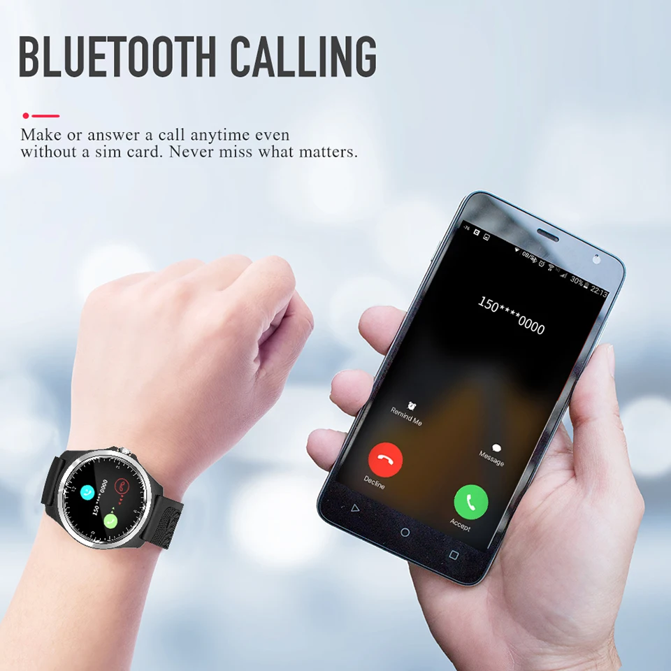 Smart Watch KW05 Bluetooth Call for Android with Heart Rate Monitor Camera Control Phone Watch Fitness Bracelet Activity Tracker