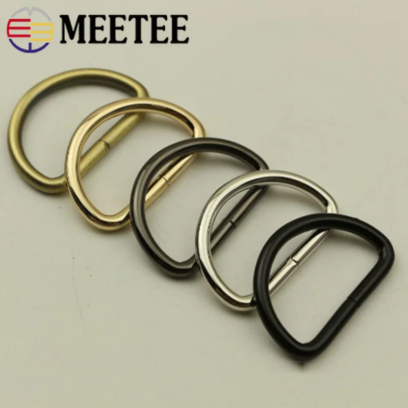 

Meetee 5/10pcs 32mm Metal O D Ring Buckle Backpack Strap Hang Buckle DIY Luggage Hook Bag Hardware Decoration Accessories F4-6