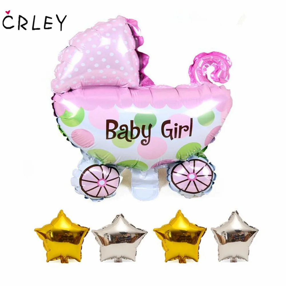 CRLEY 5 шт. тема вечерние Baby Shower воздушные шары надувные звезды каретки