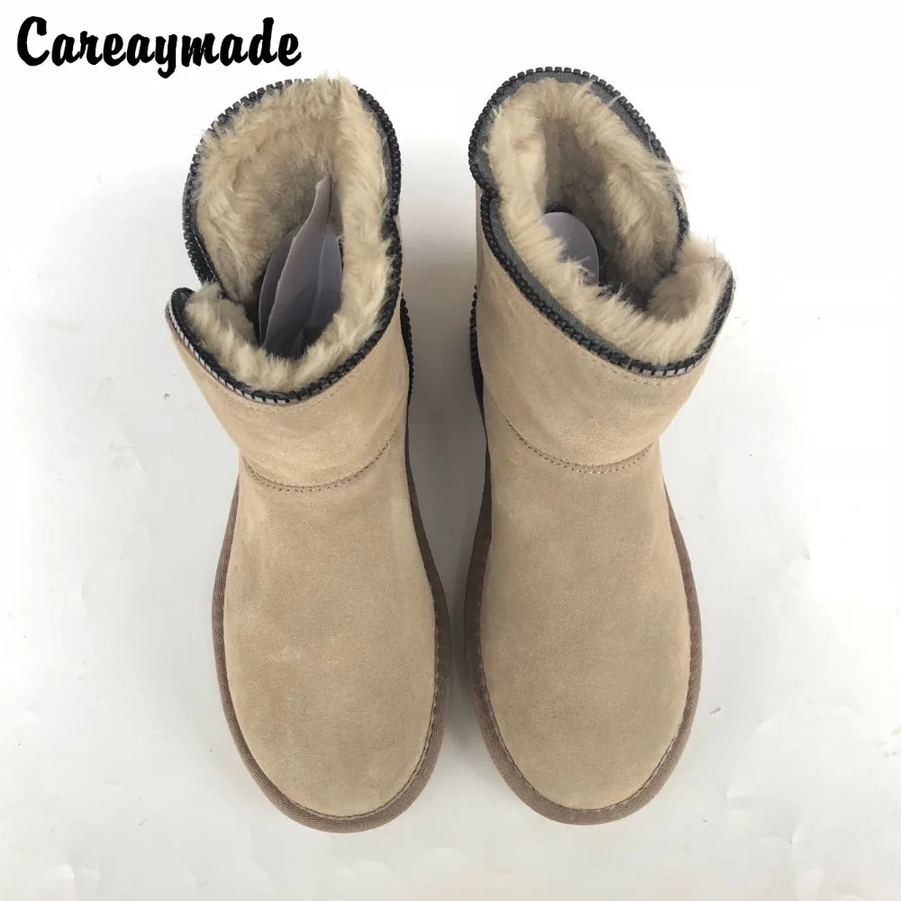 Careaymade-female short boots 2019 new winter snow boots shoes with thick soles cashmere barrel cotton snow boots ,5 colors Careaymade-female short boots 2019 new winter snow boots shoes with thick soles cashmere barrel cotton snow boots ,5 colors