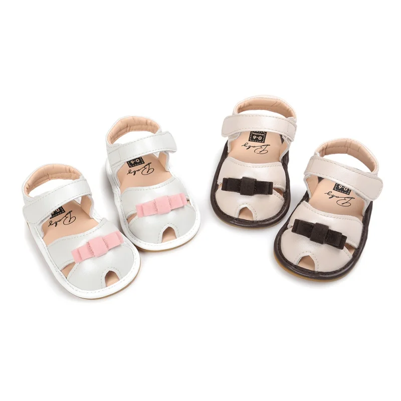

2019 New Style Summer 0-2Y Baby Girls Cute Shoes Fashion Mixed Color PU Butterfly-knot Comfortable Shoes S2