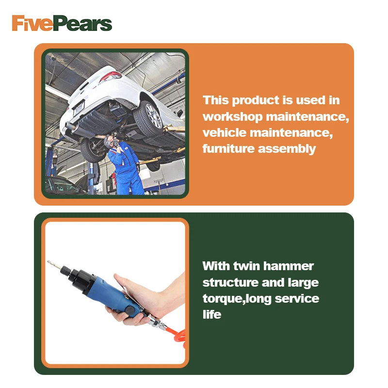 FivePears large torque Air Tools Pneumatic Air Screwdriver air tool 8H pneumatic tools power tool new type free shipping 3308 FivePears large torque Air Tools Pneumatic Air Screwdriver air tool 8H pneumatic tools power tool new type free shipping 3308
