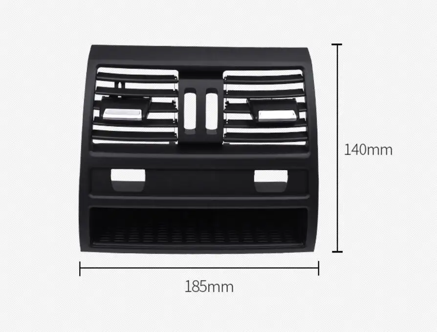 LHD передний ряд ветровой левый центр правый вентилятор заднего кондиционера гриль розетка панель с хромированной пластиной для BMW 5 серии F10 F18 - Название цвета: rear 1