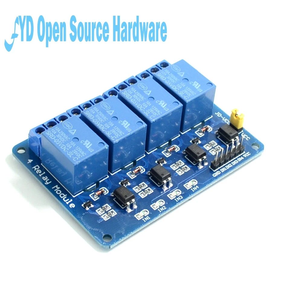 1PCS 5V 4-Channel Relay Module Shield for arduino  ARM PIC AVR DSP