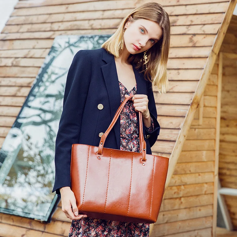 

Big Vintage Women Shoulder Bag Female Tote Bag Ladies Genuine Leather Bags for 2019 Women Handbags & Crossbody Bags