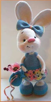 

crochet toys amigurumi handmade rattle doll bunny Model number JSZ0024