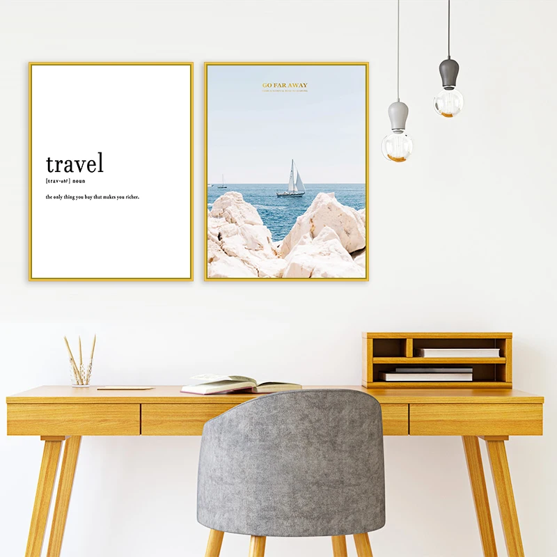 

Nordic Scandinavian Style Travel Poster Black And White Canvas Painting Hd Print Wall Art Pictures For Living Room Decoration
