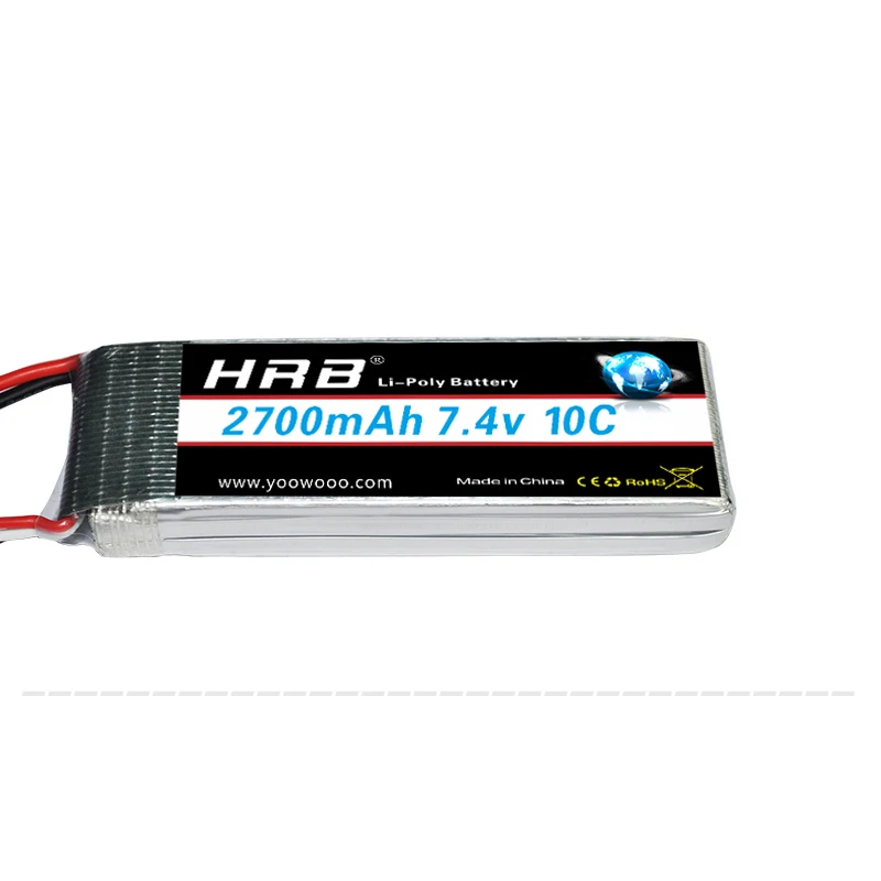 2 шт. HRB Hubsan H501S 4x вертолетный липо 2S батарея 7,4 V 2700mah 10C MAX 20C EC2 аккумуляторная батарея для самолета квадрокоптера