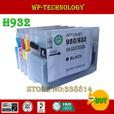 

Full Refillable cartridge suit for HP932 HP933,hp-932 hp-933 suit for HP6100 hp6600 hp6700 printer, With ARC chips