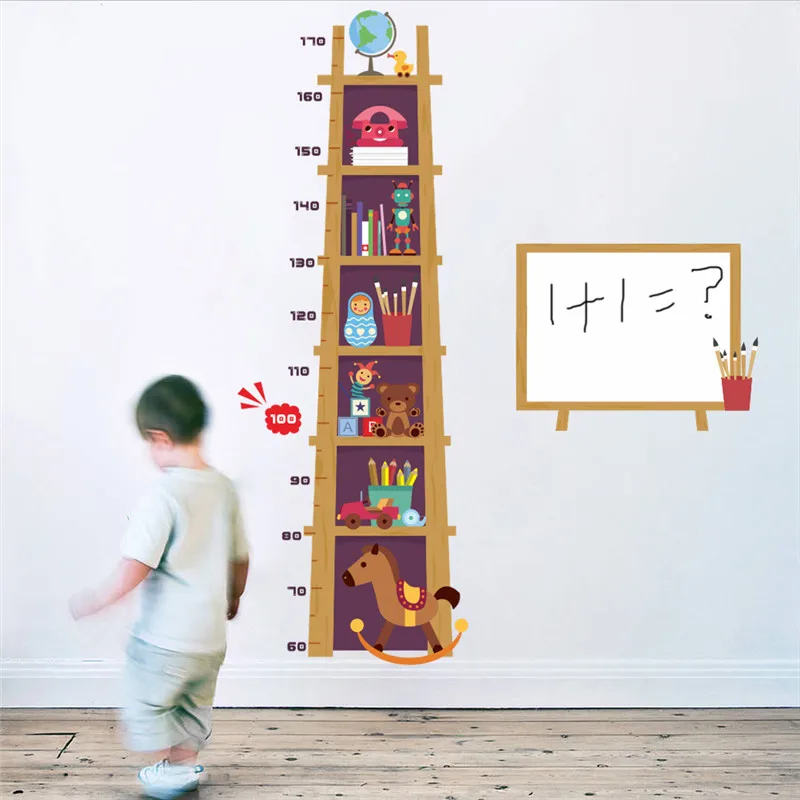 

Children Toy Height Measure Wall Sticker For Kids Rooms 3d Effect Cupboard Growth Chart Whiteboard Wall Decals Art Poster Mural