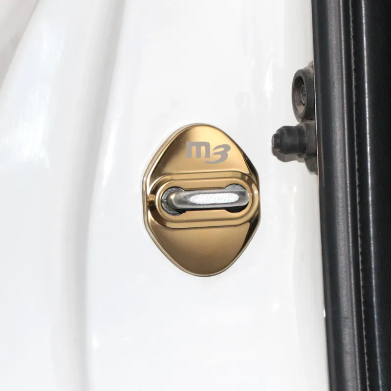 Авто-Стайлинг крышка дверного замка автомобиля Авто эмблемы чехол для Mazda 3 mazda 6 CX 5 CX-5 CX3 323 Axela Atenza аксессуары автостайлинг