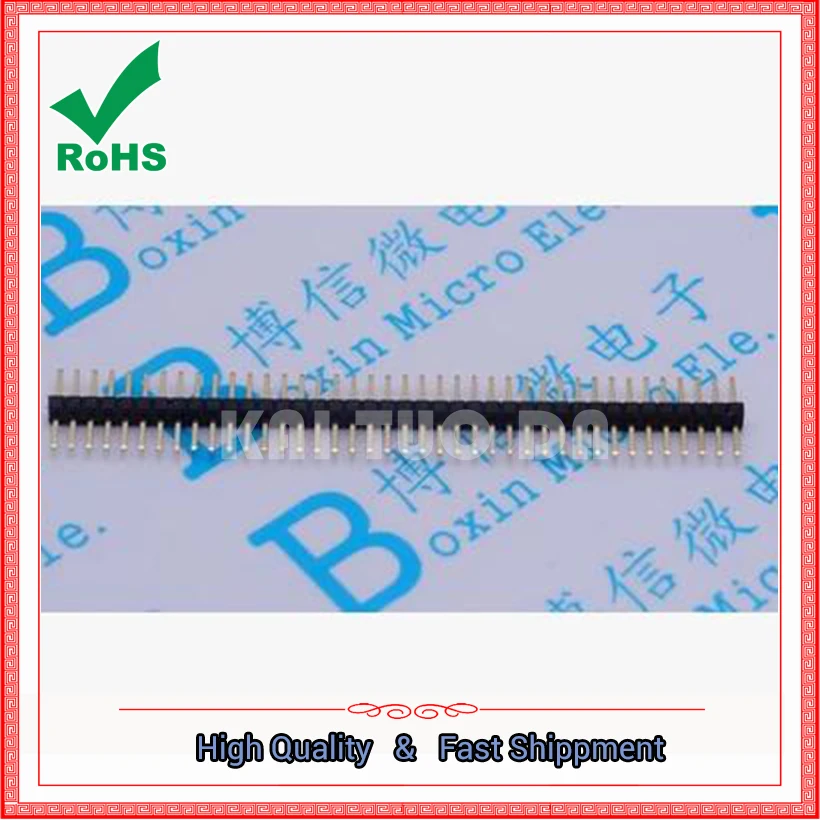 10PCS 1*40PIN 2.0MM Single Row Male Pin Header 1X40PIN 40 PIN Connector 40pin strip 40p | Электронные компоненты и