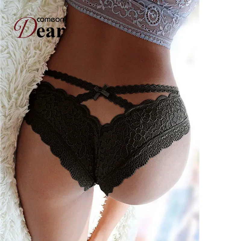 

Comeondear Plus Size Underwear Women Lace Lenjerie Sexy Panties Back Hollow Transparent Tangas Lingerie Culotte Femme PA5172