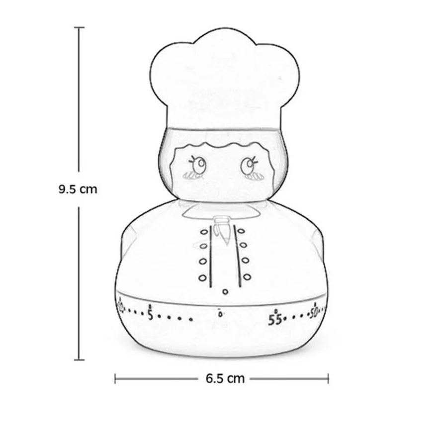 1 шт. Творческий Кухня таймер аналоговый сигнал тревоги гаджет время Еда таймер Пособия по кулинарии шеф-повар Кухня гаджет 35