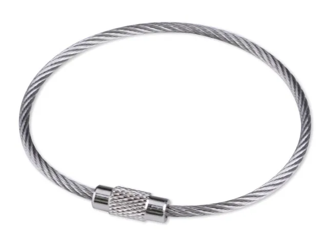 Outdoor Multifunctional Stainless Steel Wire Rope Key Rings Silver Outdoor Multifunctional Stainless Steel Wire Rope Key Rings Silver Chain Keychain Bracelet 2mmx20cm Freeshipping