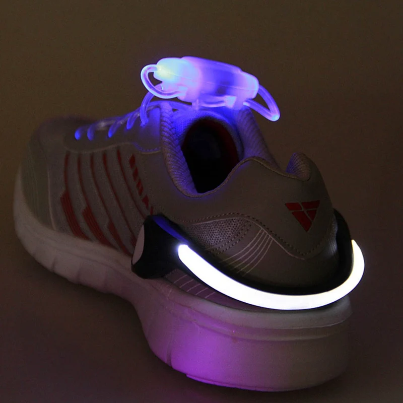 

1 Pair LED Luminous Shoe Clip Night Safety Warning Light Multipurpose For Sports Shoes