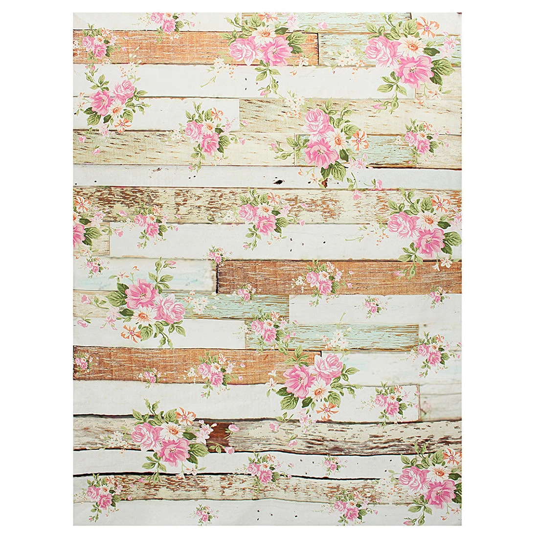 

3x5ft Vinyl Photography Backdrop Photo Prop Background Brick Wood Wall Studio #39 Rose Flowers Wood