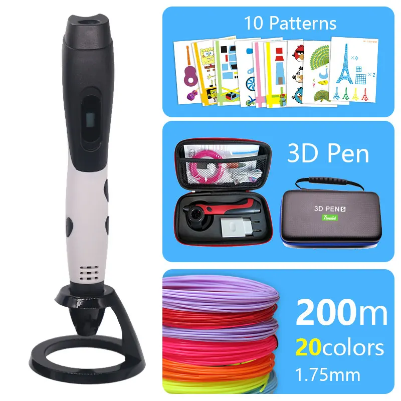 

USB 3d pen 3d handle with Brilliant colour 1.75mm abs/pla filament with beautiful stron bag can use power bank supply