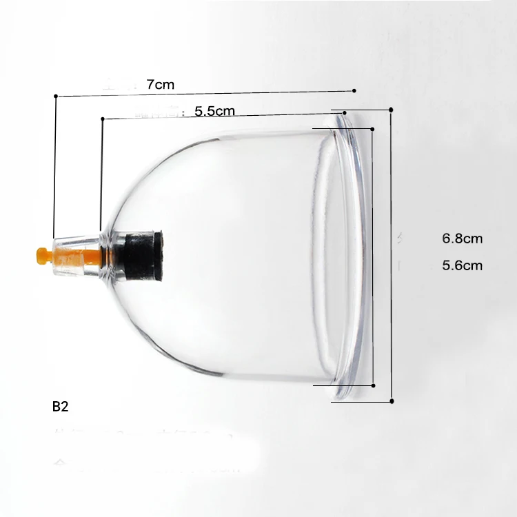 10 шт. B1/B2/B3/B4/B6 акупунктурные вакуумные банки для вакуумного массажа смешанный размер чашки набор