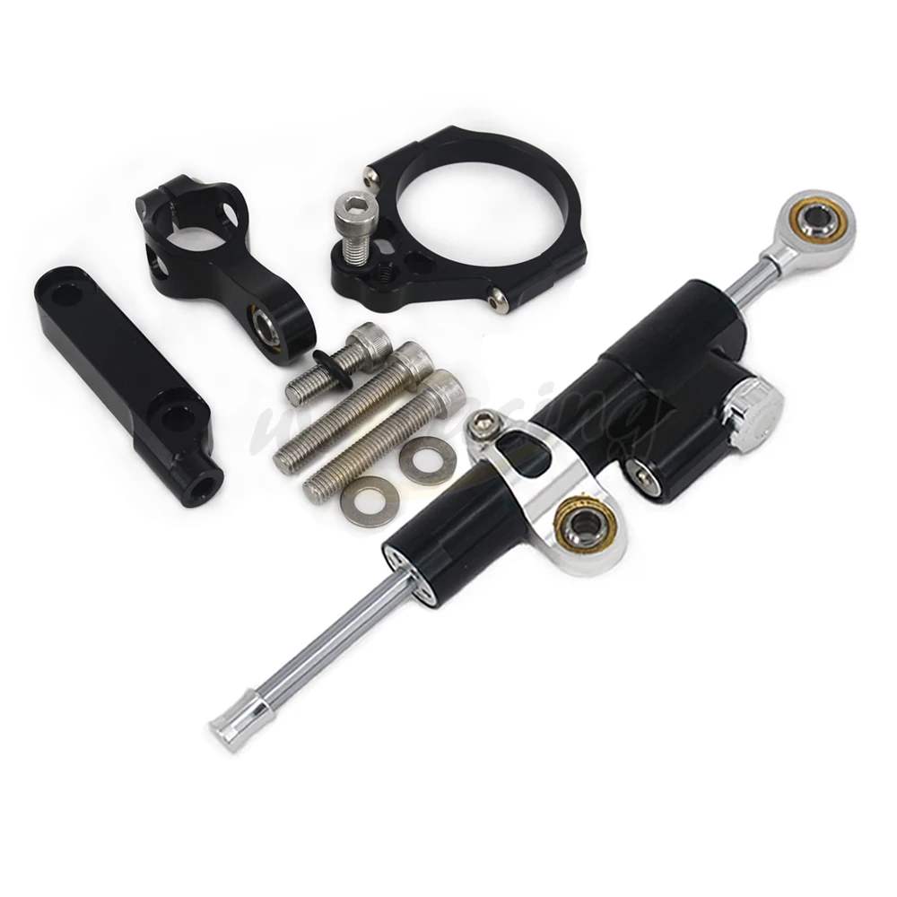 Motorcycle Steering Damper Set Stabilizer With Bracket Mounting