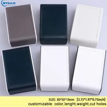 ABS Пластиковая распределительная коробка diy дизайн электроники акустическая коробка заказной пластиковый корпус маленькая настольная коробка 80*50*19 мм 20 шт