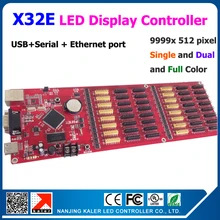 X32E 512*9999 pixel signle dual full color scrolling text led display controller card support multi-language dynamic border