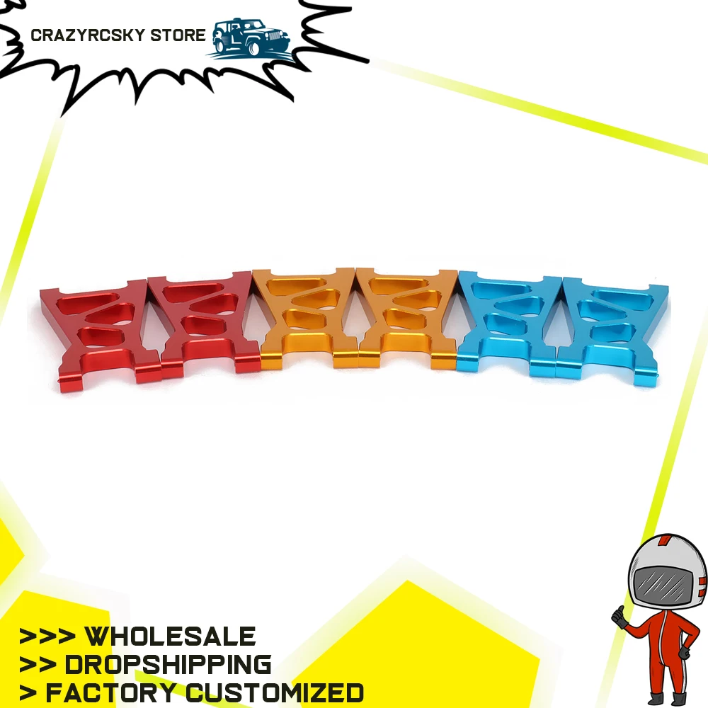 

2PCS Aluminum Rear Lower Suspension Control a-Arm M606(23606) For Rc Hobby Model Car 1/18 Himoto E18 Truck Buggy Hop-Up Parts