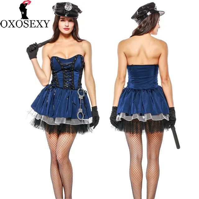 bandage set batonsplastic handcuffsgloveshat sexy policewomen costume party cosplay halloween