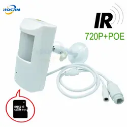 Hqcam 1.0mp мини IP Камера ИК безопасности Камера Поддержка POE SD карты IPC POE \ аудио \ SD Card \ ИК 940nm Ночное видение Камера camhi