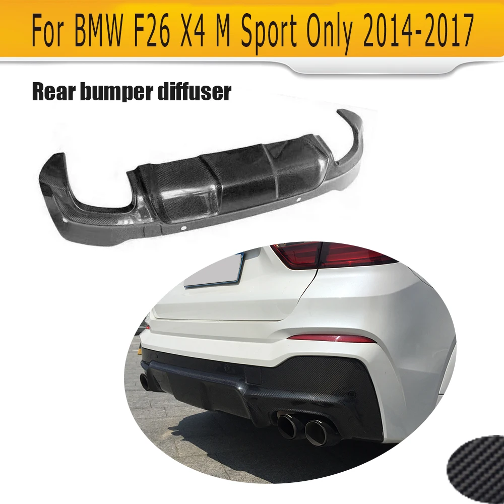 

Carbon Fiber Car Racing Rear Bumper Lip Spoiler Diffuser For BMW X4 F26 M Sport Bumper 14-17 xDrive35i