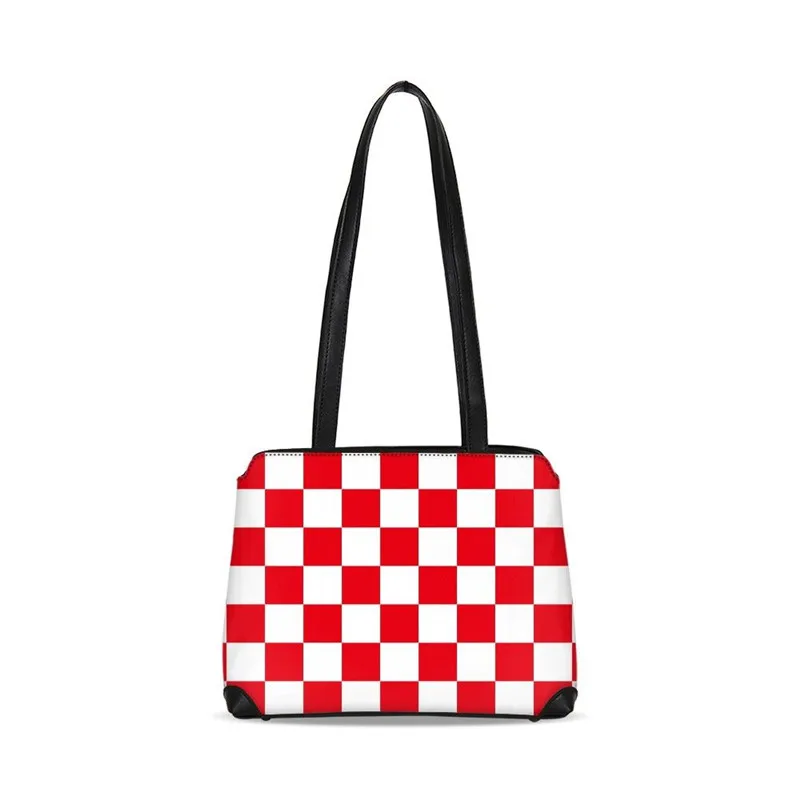 

VEEVANV Women Bags Fashion Luxury Soft Leather Plaid 3D Printing Sling Bags Evening Vintage Shoulder Bag Casual Crossbody Bags
