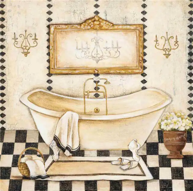 Buy MICSUNNY Vintage Bathtub Wall Art Paintings