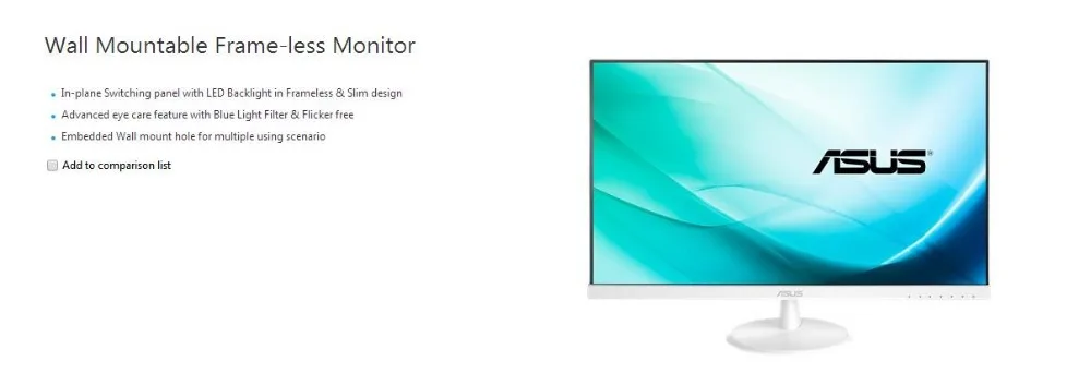 Настенный монитор без рамы ASUS VC279N-W
