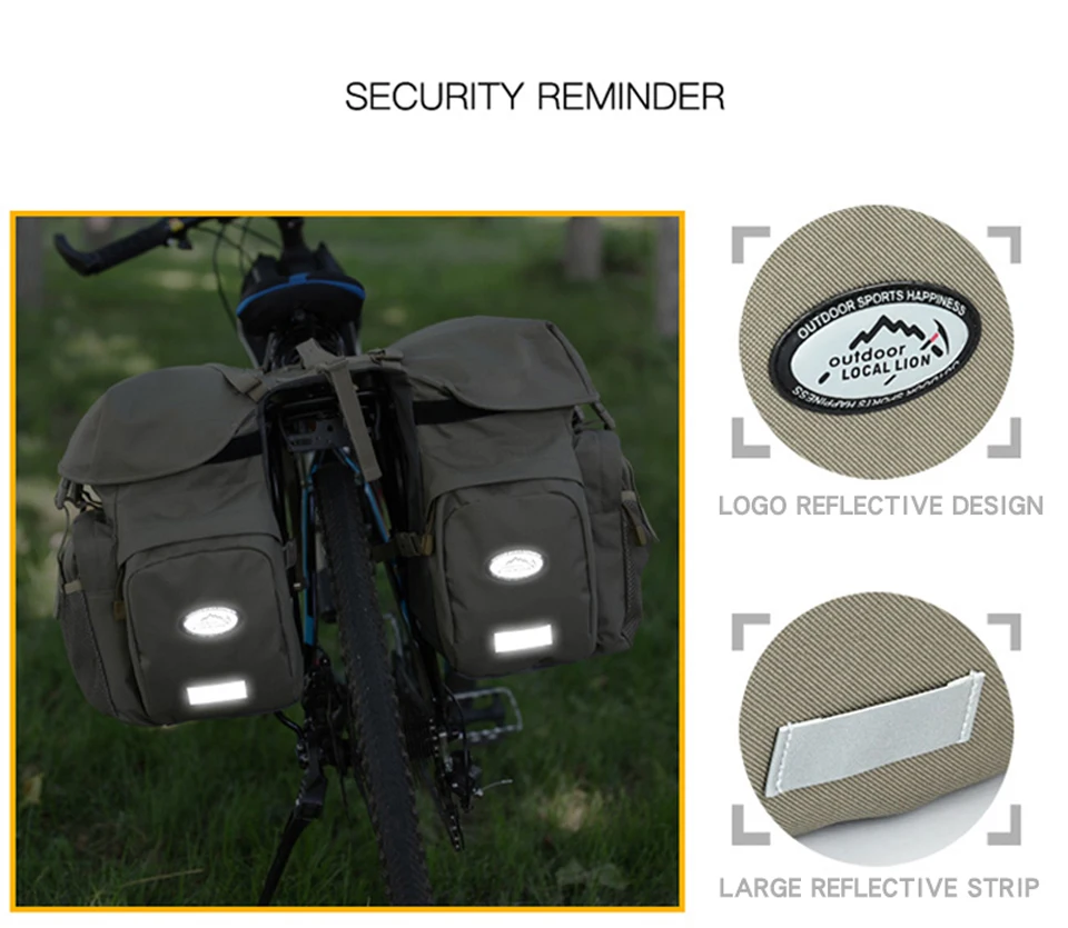 Discount LOCALLION Retro Canvas Bicycle Carrier Bag 50L Rear Rack Trunk Bike Luggage Back Seat Pannier Reflectivs Cycling Storage Two Bag 8 Discount LOCALLION Retro Canvas Bicycle Carrier Bag 50L Rear Rack Trunk Bike Luggage Back Seat Pannier Reflectivs Cycling Storage Two Bag 8