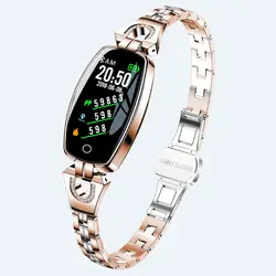 H8 смарт-браслет Для женщин 0,96 дюйма Цвет Экран спортивный браслет монитор сердечного ритма Водонепроницаемый фитнес-трекер smartwatch