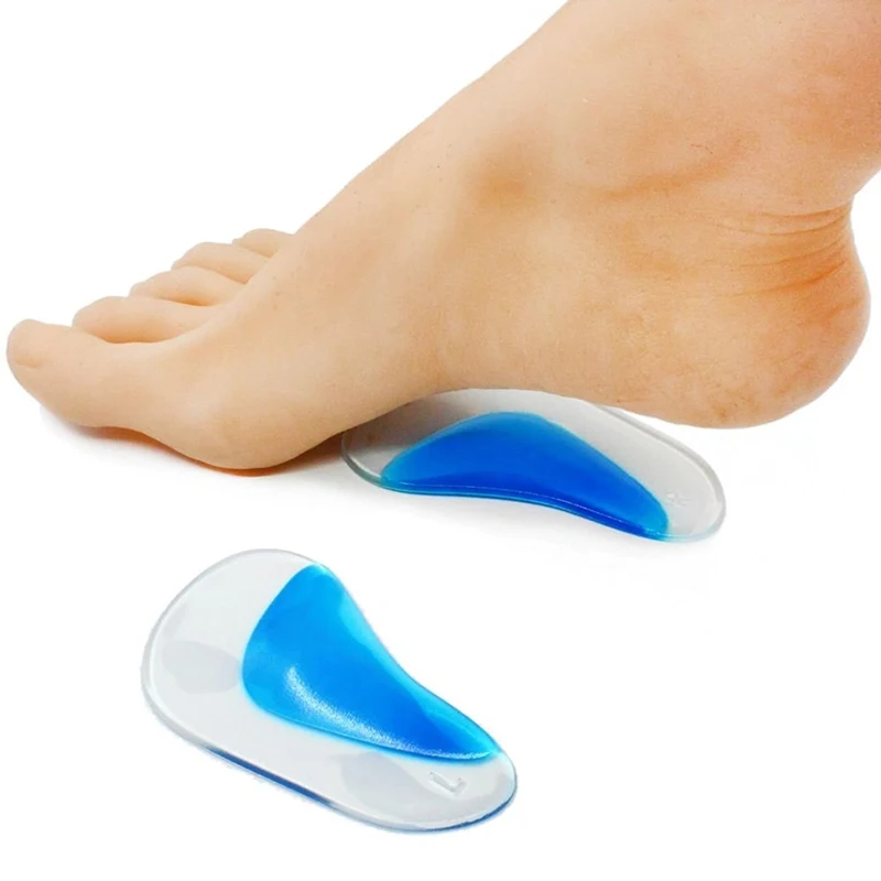 1pair=2pc Silicone Shoe Pads Orthopedic Adjuster Arch Support Orthotic Insole Flat Foot Flatfoot Corrector Cushion Pad Foot Care