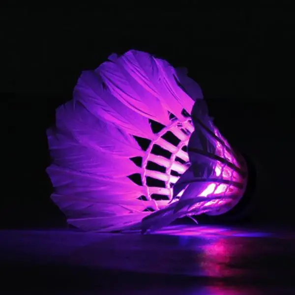 Tracking Number LED Badminton High Quality 2 PCs LED Badminton Federball Licht Creative font b Entertainment
