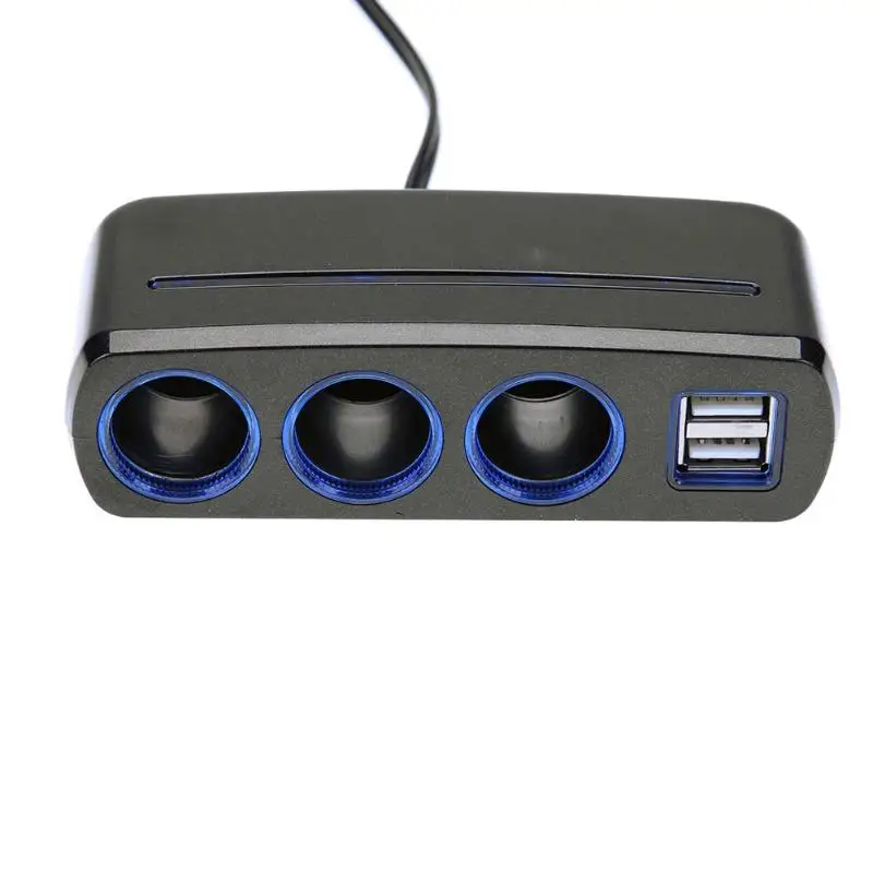 

Dual USB Car Charger Cigarette Lighter Splitter Power Adapter With Voltage Display for Car GPS DVR Phone Auto Interior Parts
