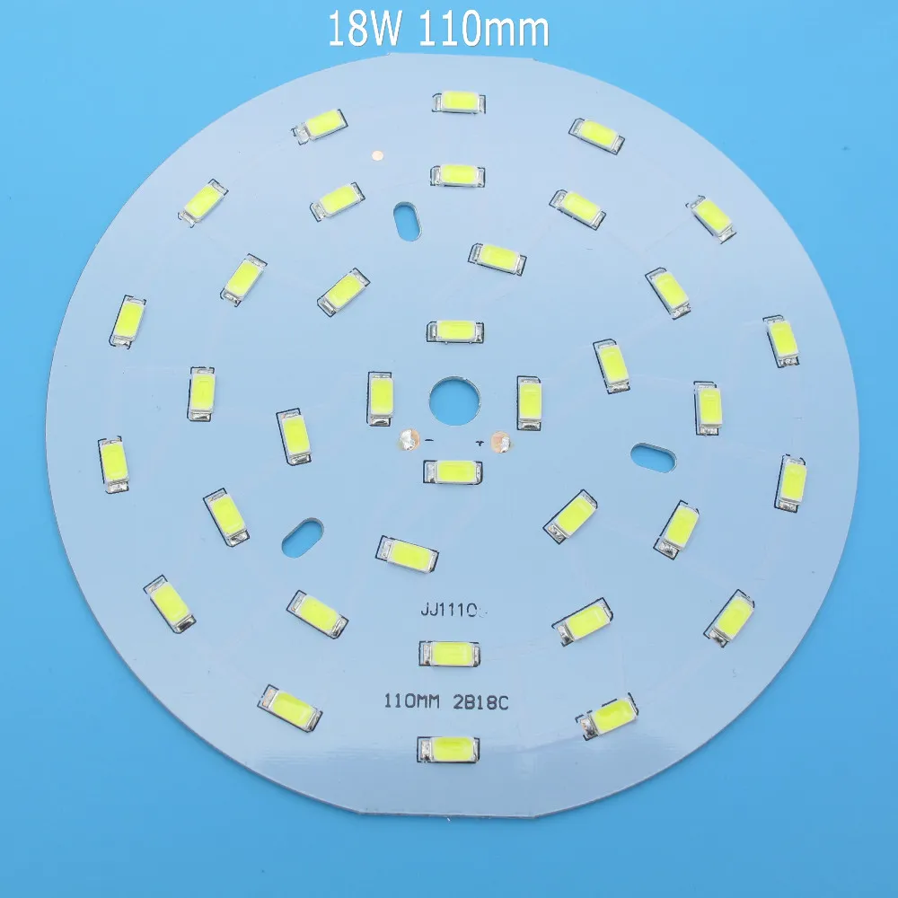 2 шт. SMD5730 светодиодный PCB 15 Вт 18 Вт 85 мм 90 мм 100 мм 120 мм белый/натуральный белый/теплый белый светодиодный светильник